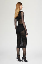 Sheath Dress with High Neck