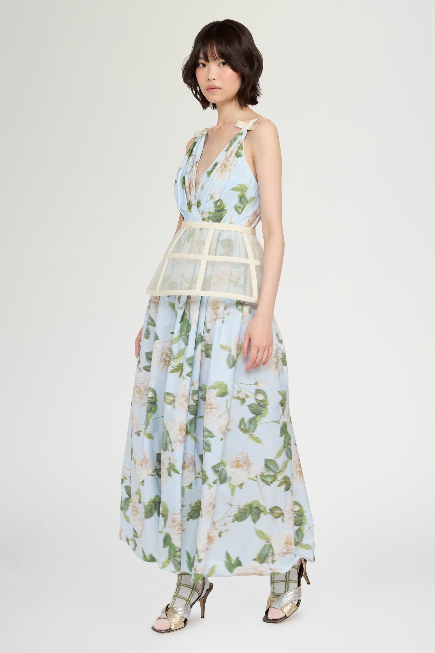 Chiné Taffeta Crinoline Dress