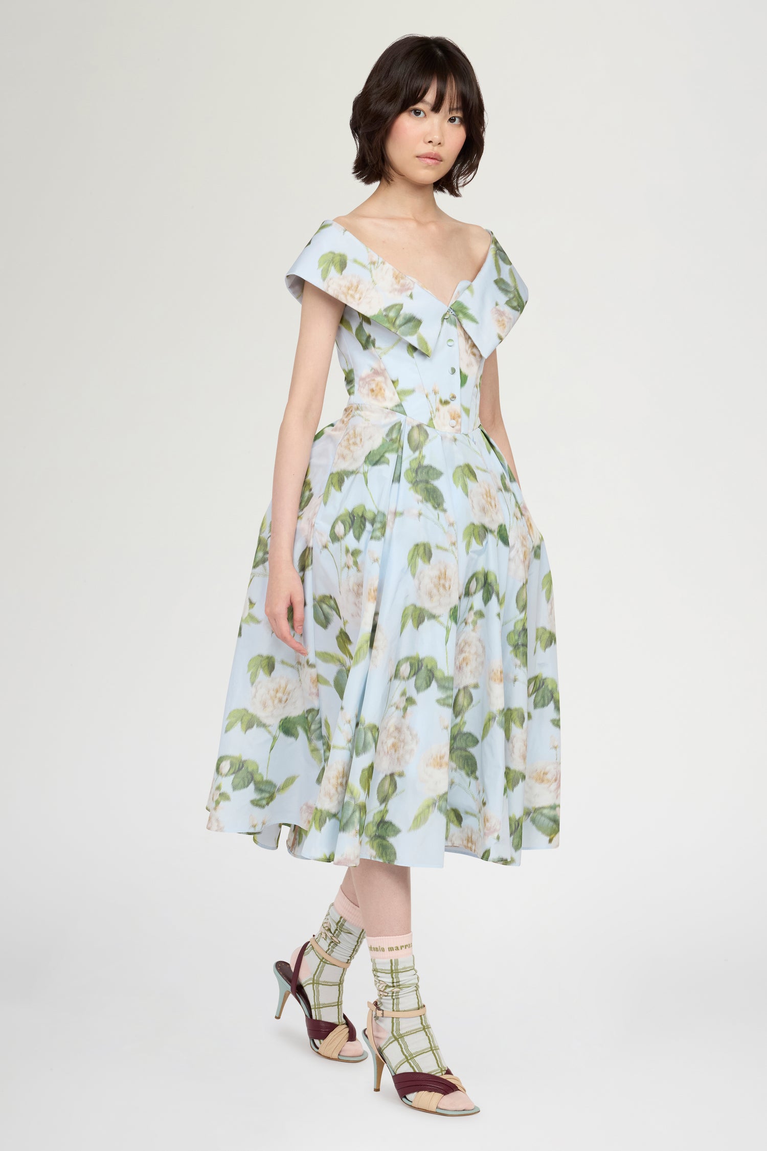 Bustier Dress with Removable Sailor Collar
