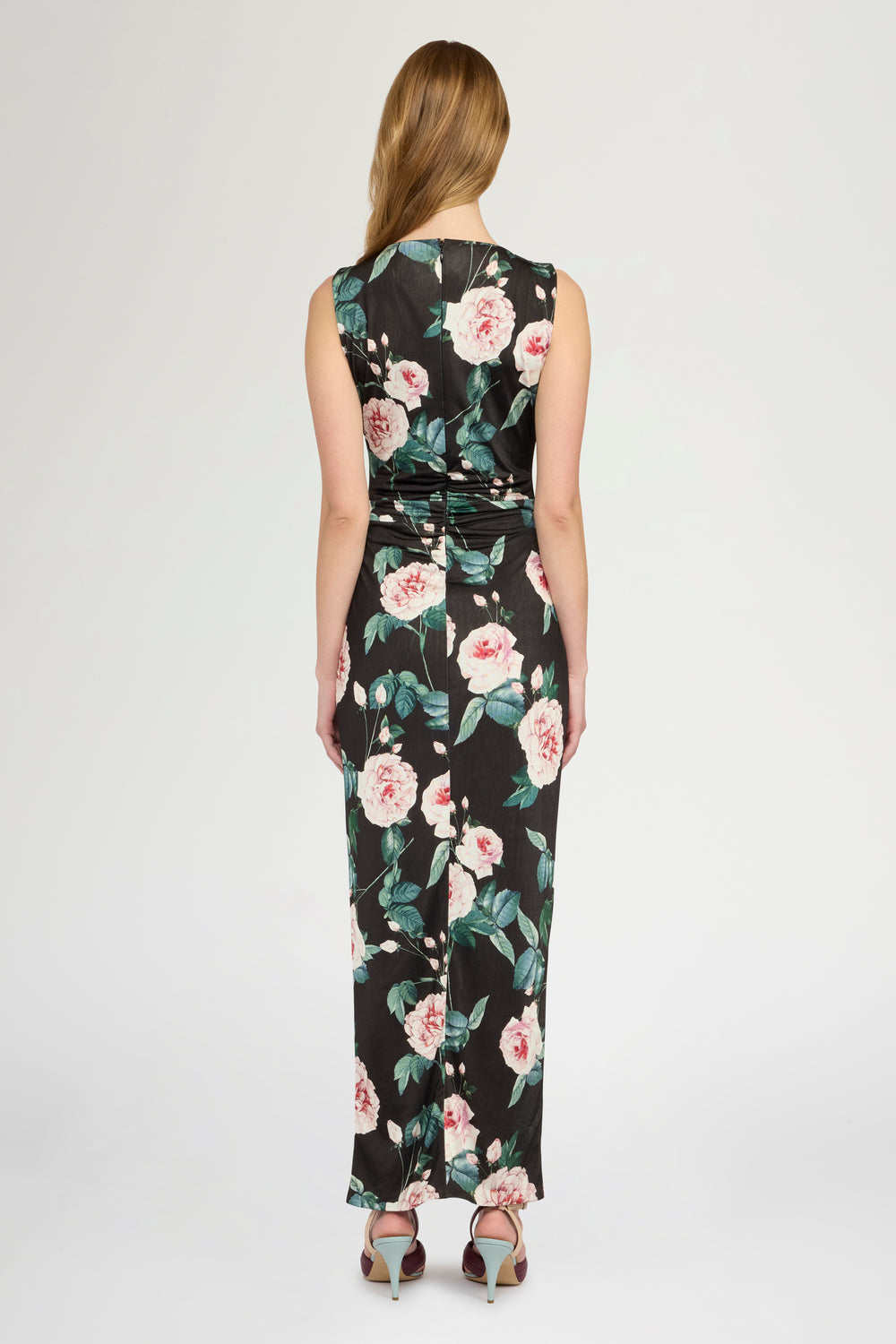 Black Chiné Floral Dress