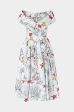 Alghero Print Bustier Dress