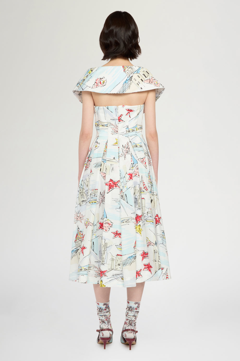 Abito Bustier con Stampa Alghero