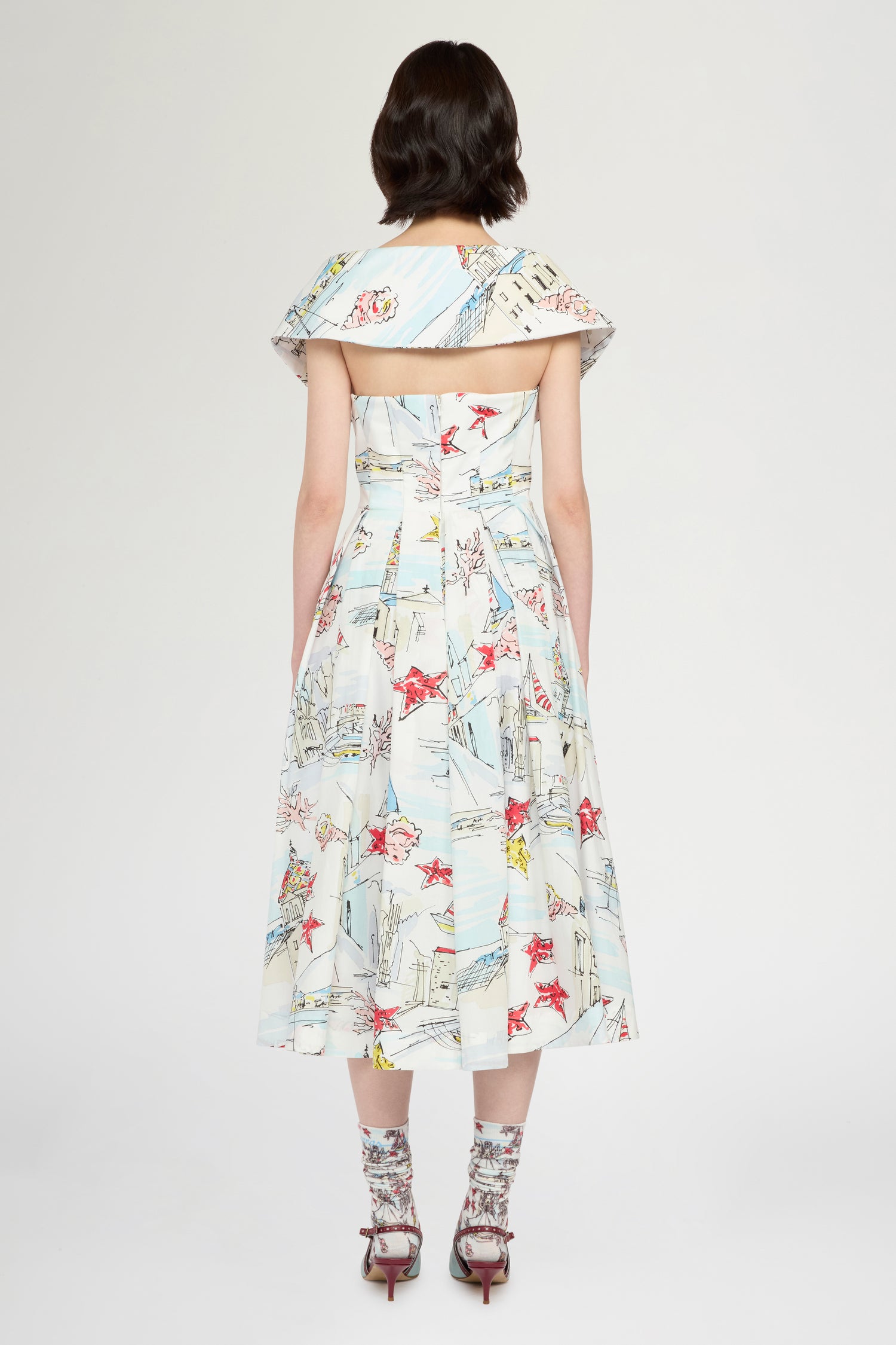 Alghero Print Bustier Dress