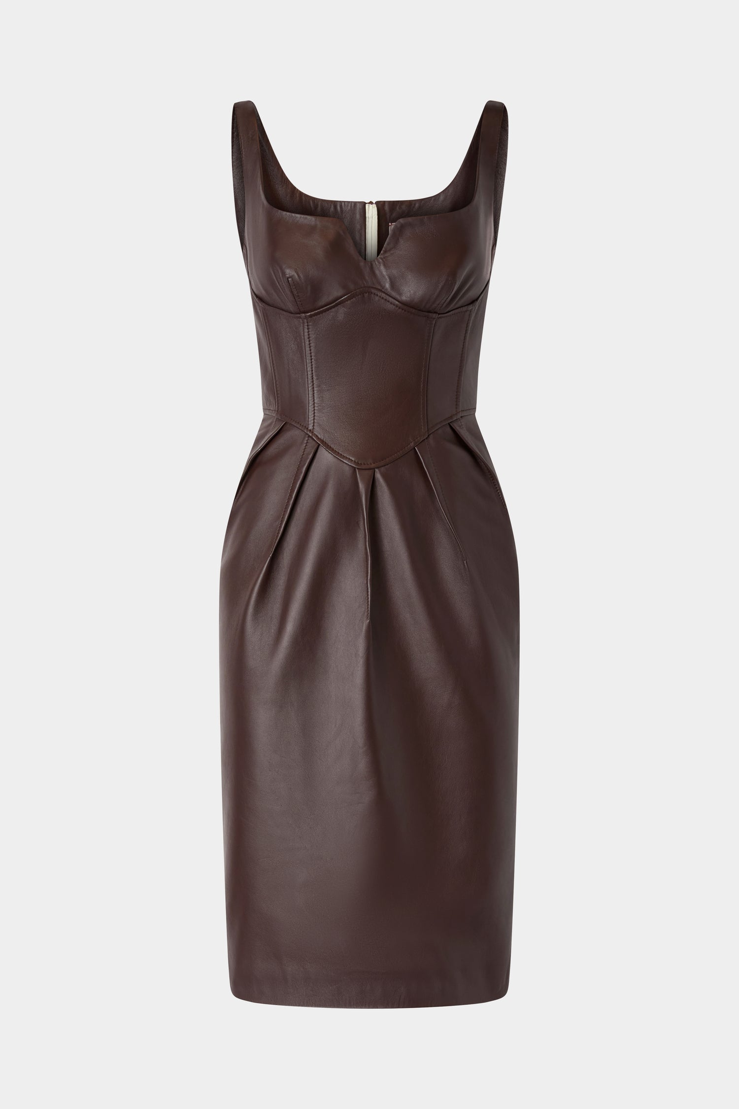 Midi Leather Sheath Dress