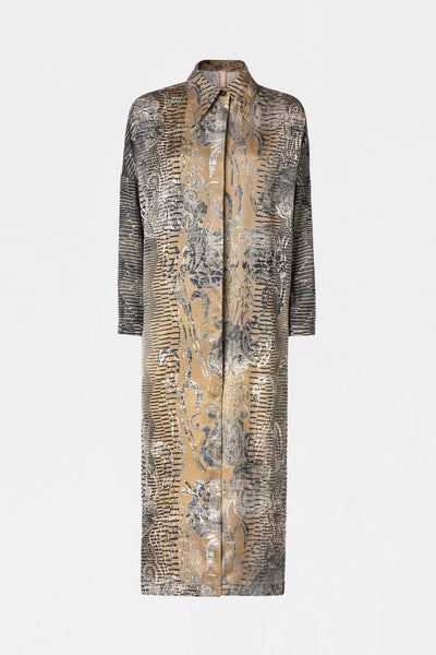 Women's Shirt Dress in beige color with print | Antonio Marras Women's Shirt Dress in beige color with print | Antonio Marras