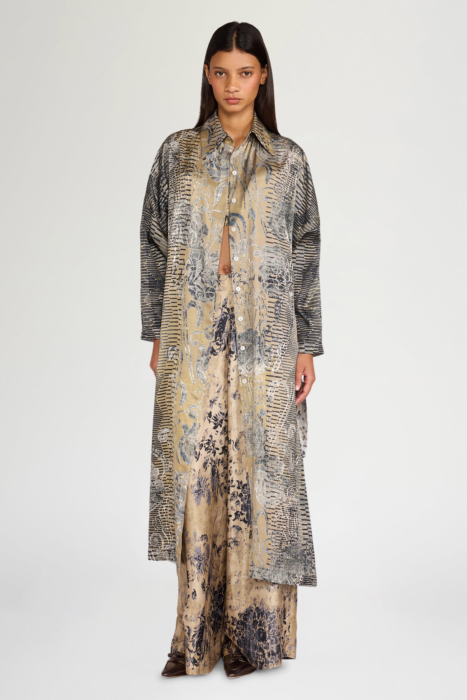 Printed Shirt Dress