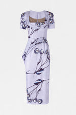American Neck Rose Print Dress