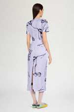 American Neck Rose Print Dress