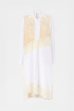 Ecru Lace Shirt Dress