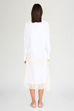 Ecru Lace Shirt Dress