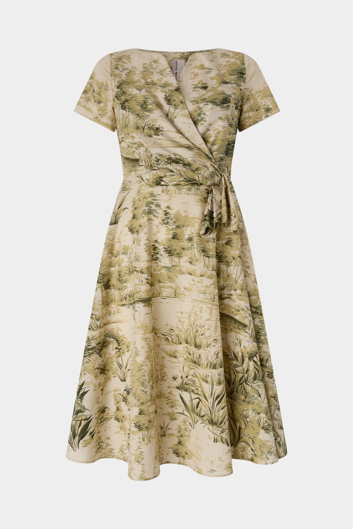 Botanical Wrap Midi Dress