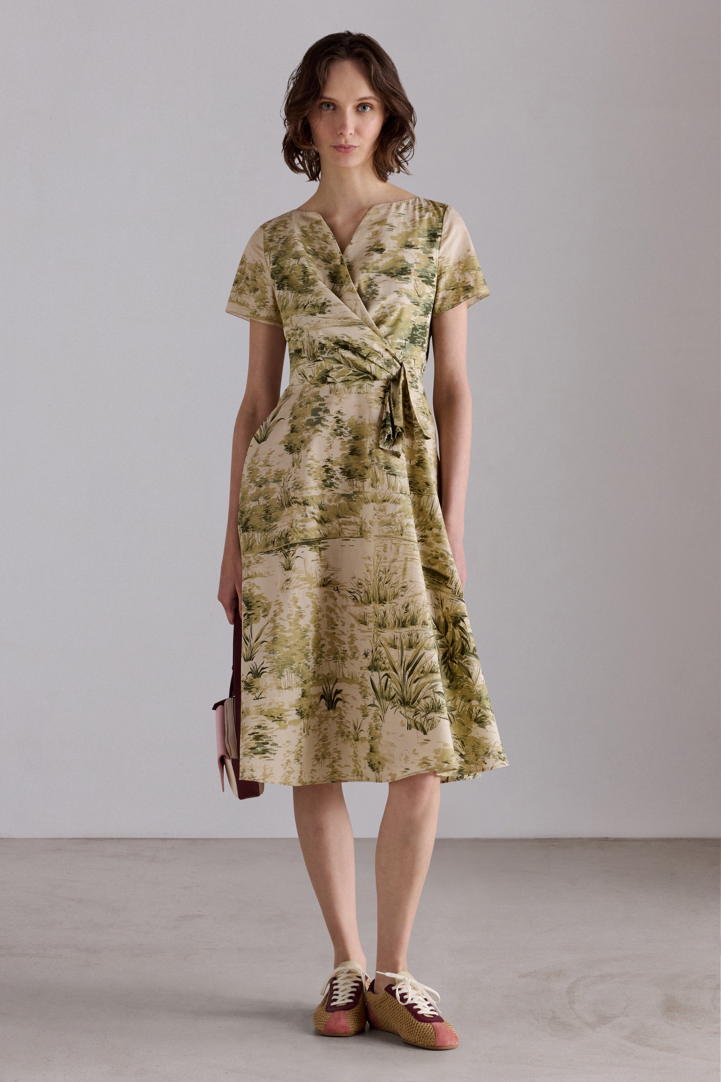 Women's Midi Dress with Botanical Print | Antonio Marras