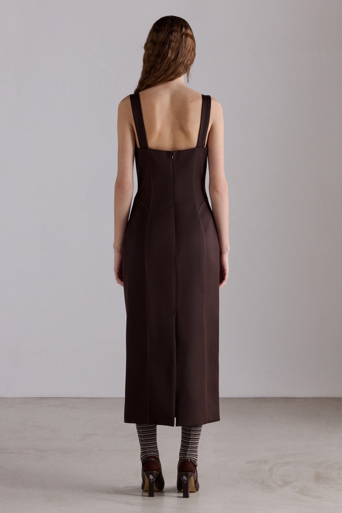 Abito Bustier Midi Cioccolato
