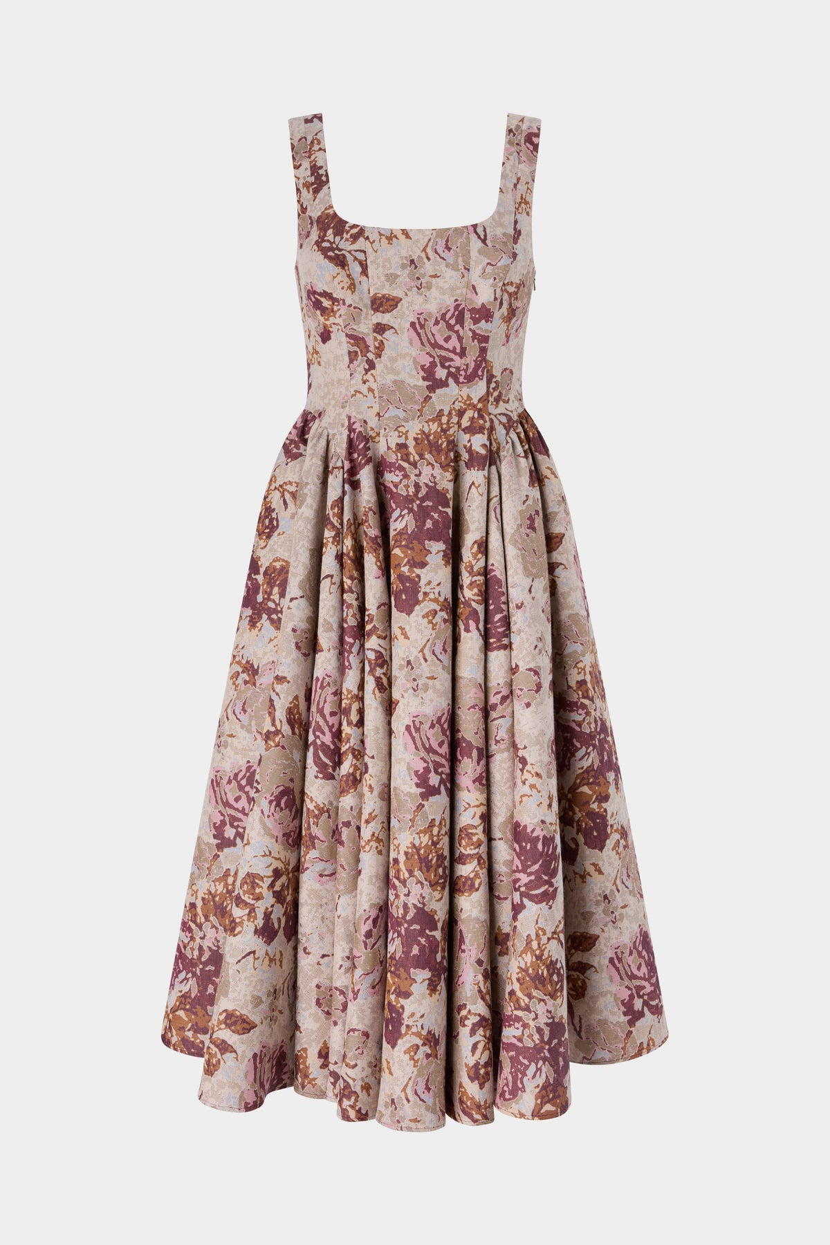 Abito Midi in Jacquard di Rose