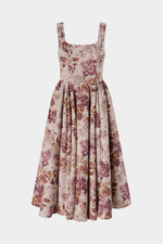 Abito Midi in Jacquard di Rose