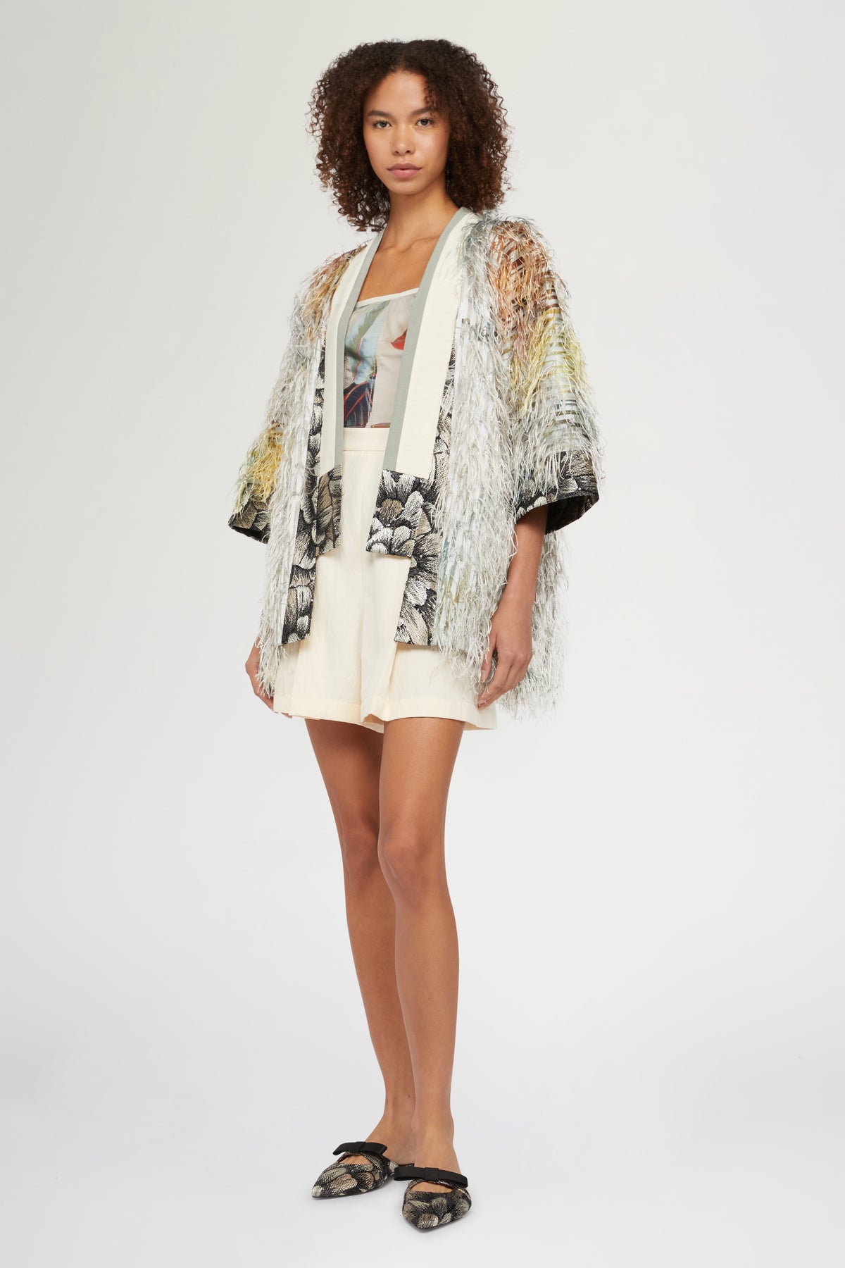 Kimono with Feathers