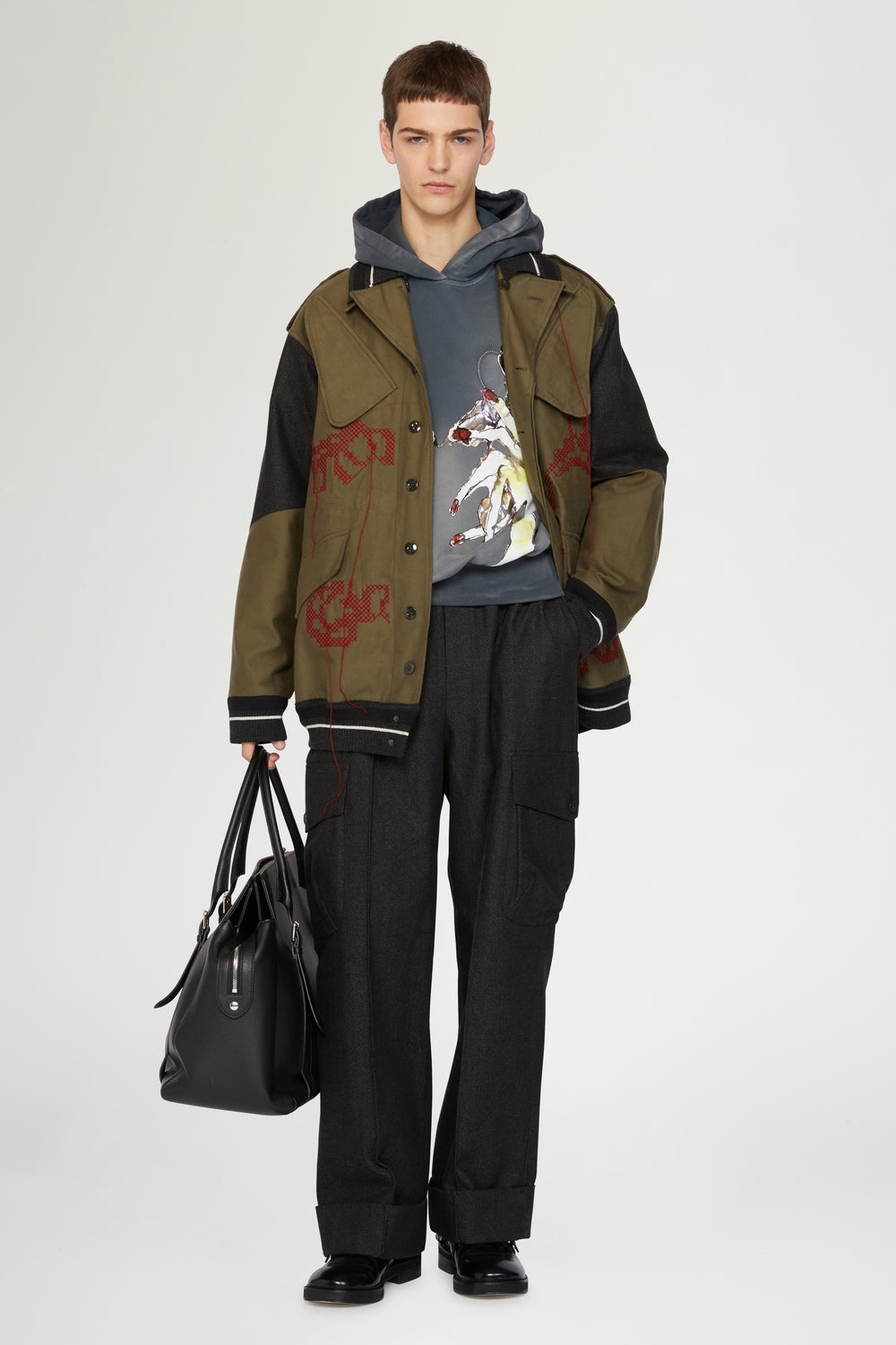 Parka in Cotone con Ricamo
