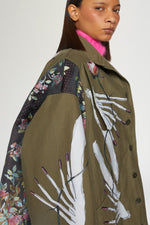 Parka with Painted Roses & Hands