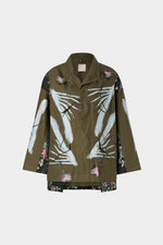Parka with Painted Roses & Hands