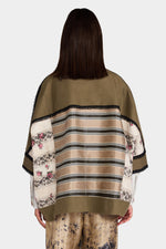 Patchwork Parka with Decorative Trim