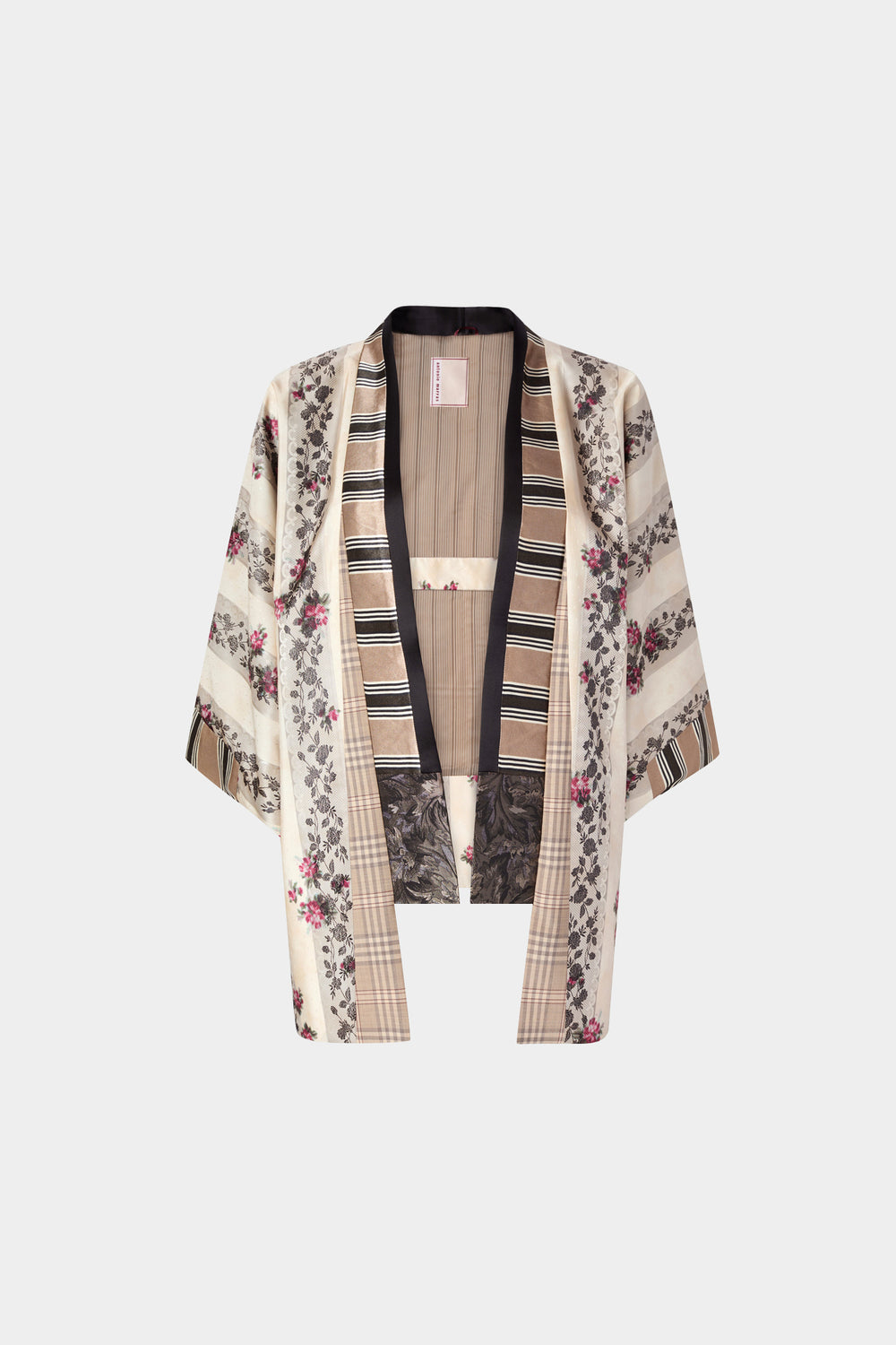 Patchwork Jacquard Moiré Kimono