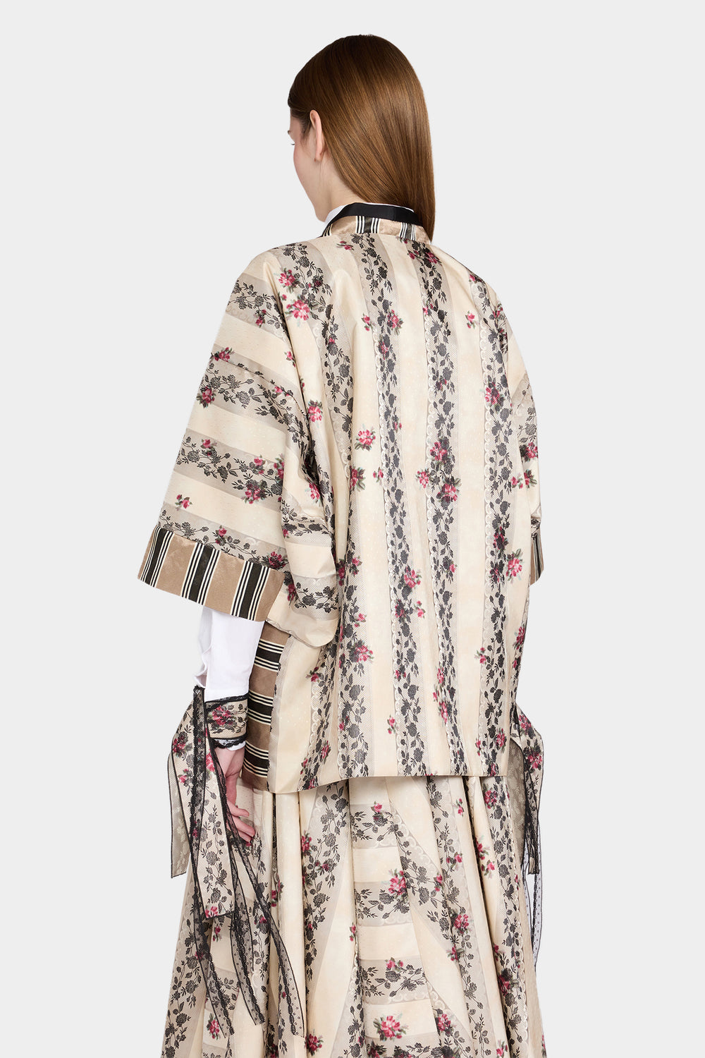 Patchwork Jacquard Moiré Kimono