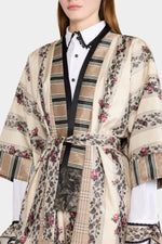 Patchwork Jacquard Moiré Kimono