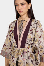 Ivory Floral Patchwork Kimono