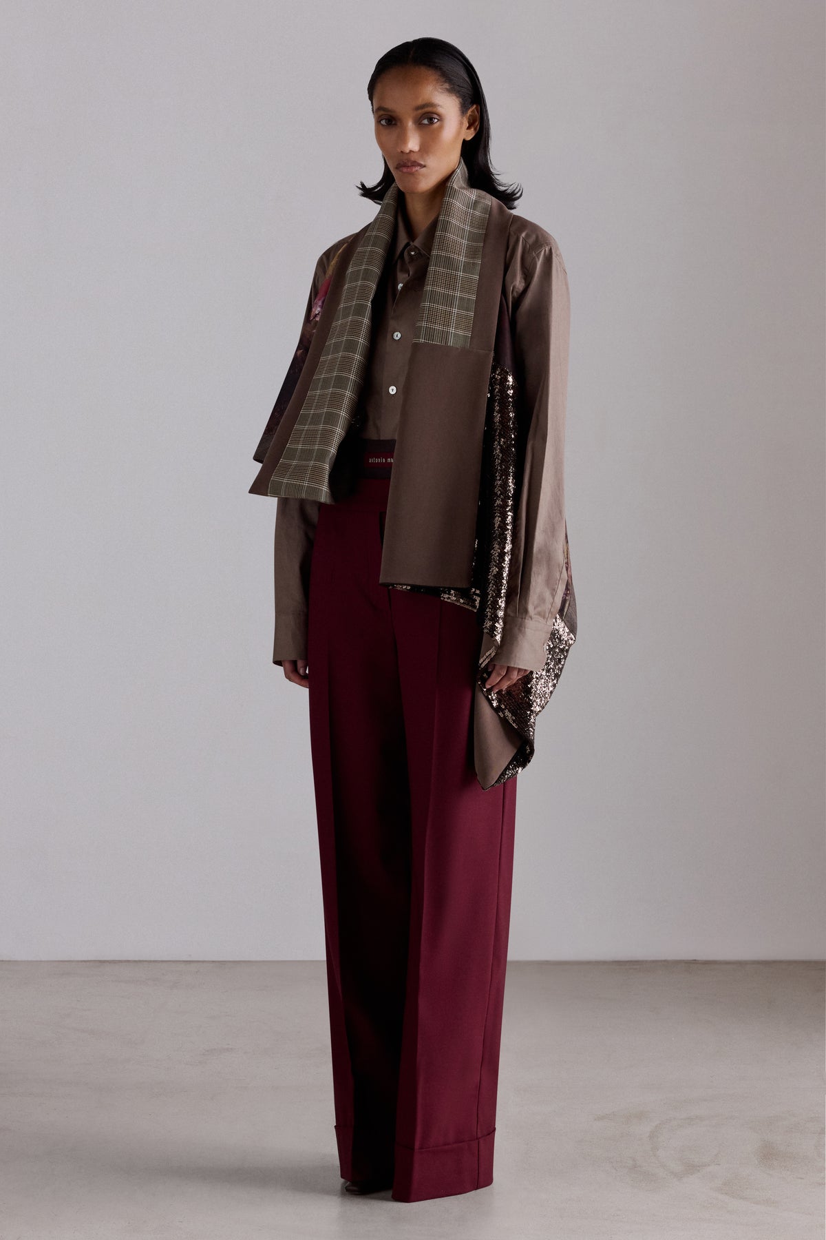 Patchwork Draped Gavoi Cape