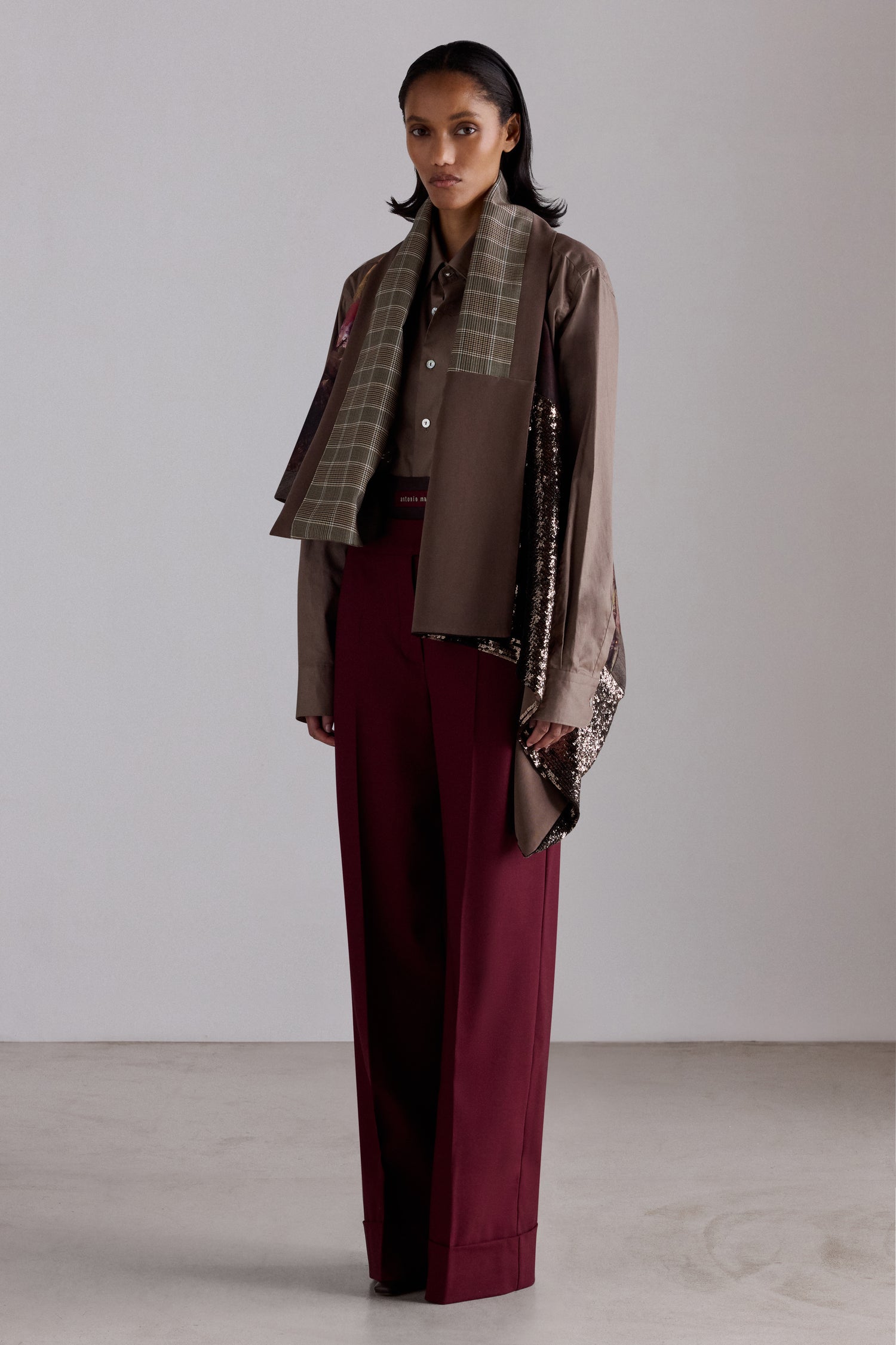 Patchwork Draped Gavoi Cape