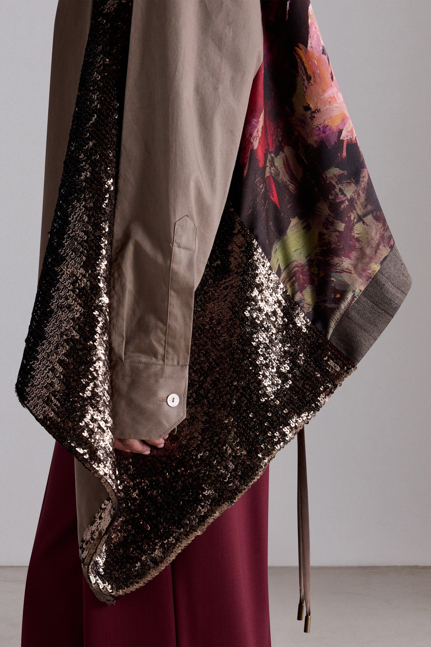 Patchwork Draped Gavoi Cape