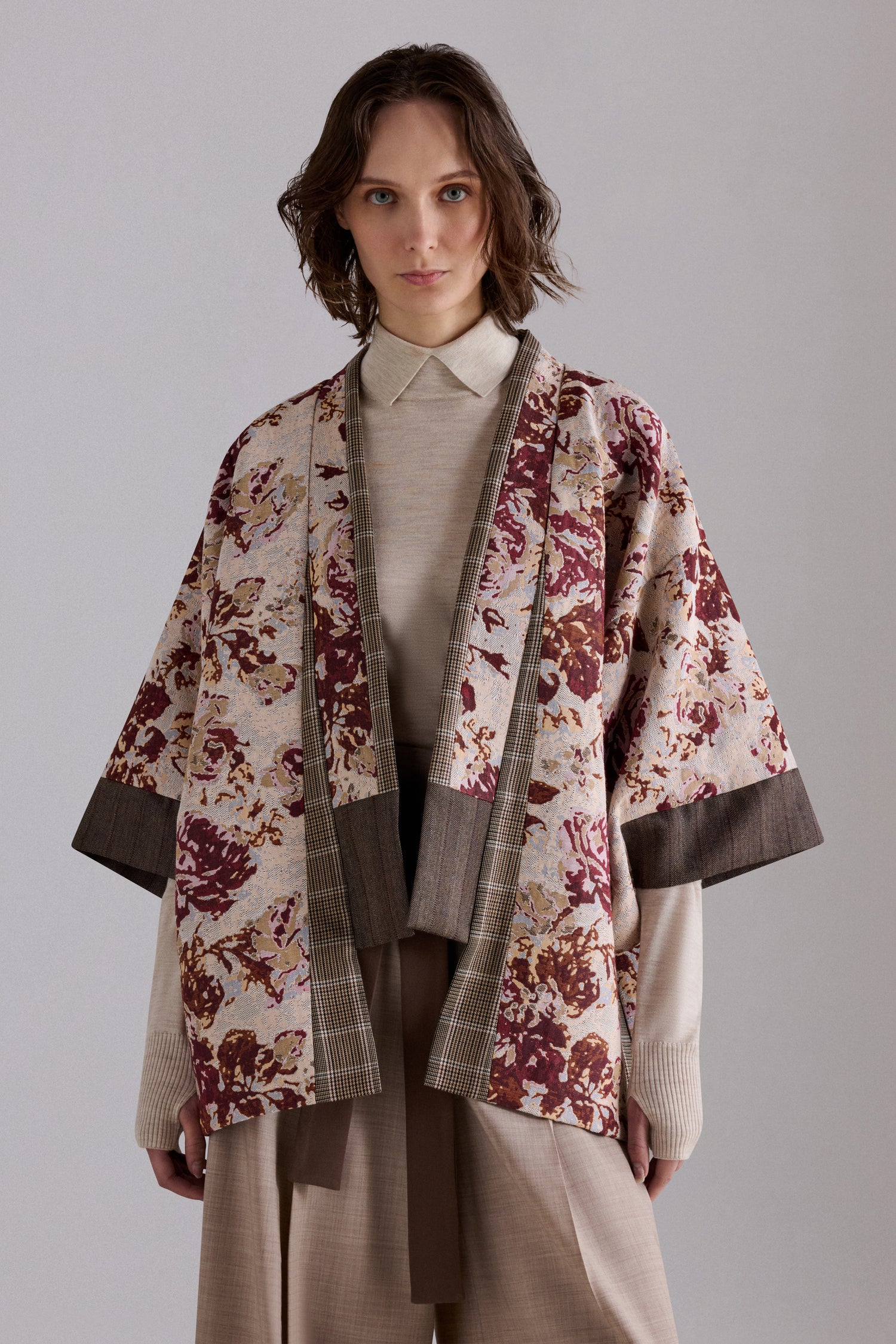 Rose Jacquard Kimono