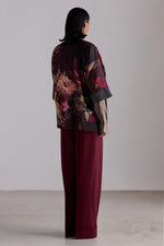 Painterly Rose Silk Kimono