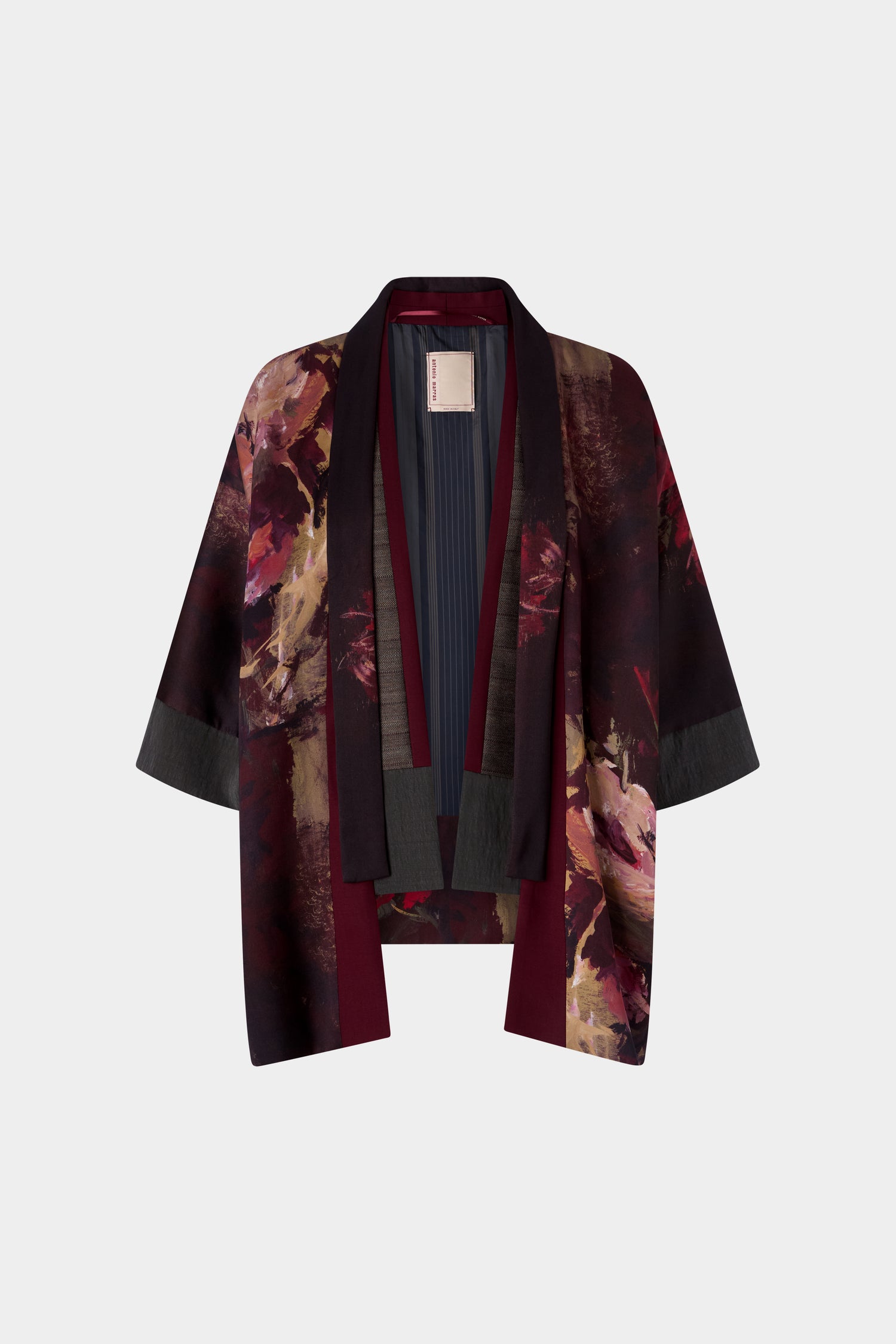 Painterly Rose Silk Kimono