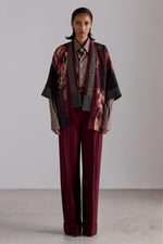 Painterly Rose Silk Kimono