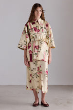 Kimono with Rose and Tulip Print