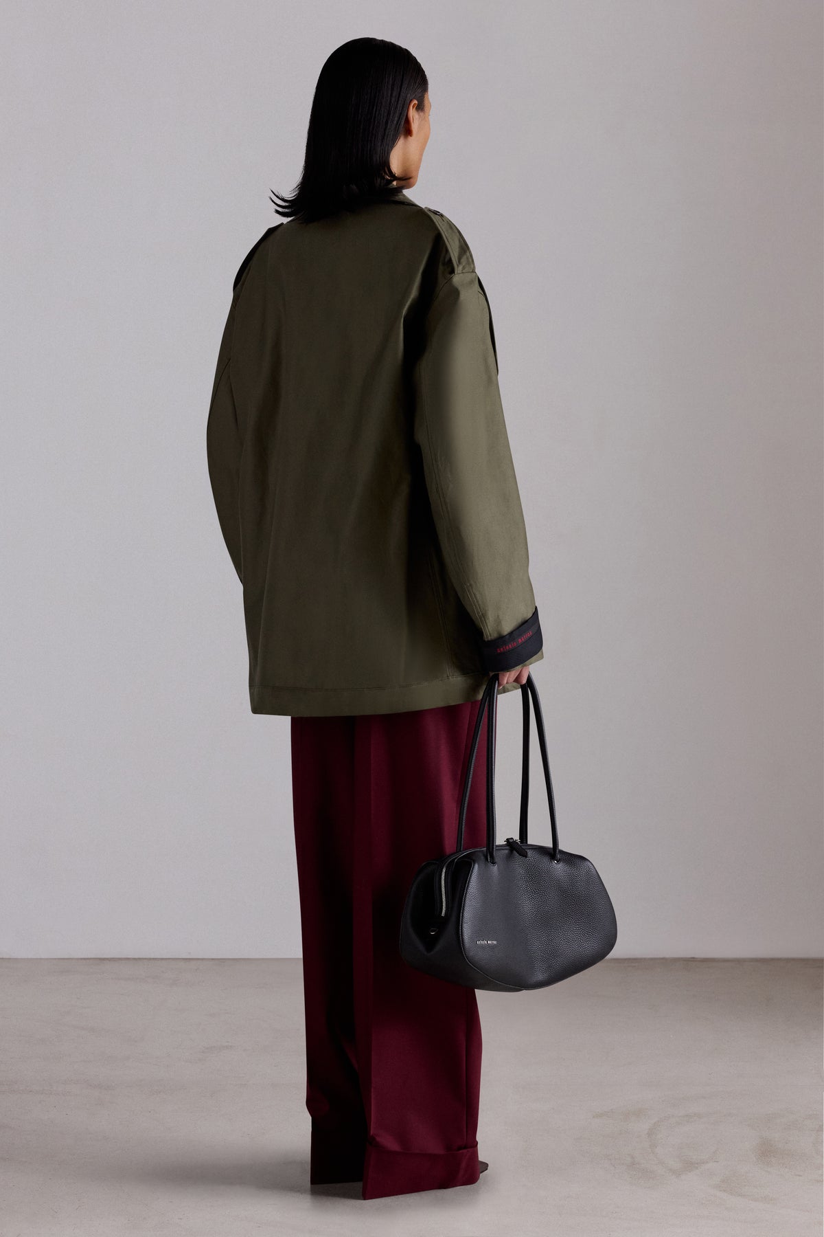 Rose Embroidered Cotton Parka