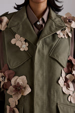 Floral Appliqué Parka