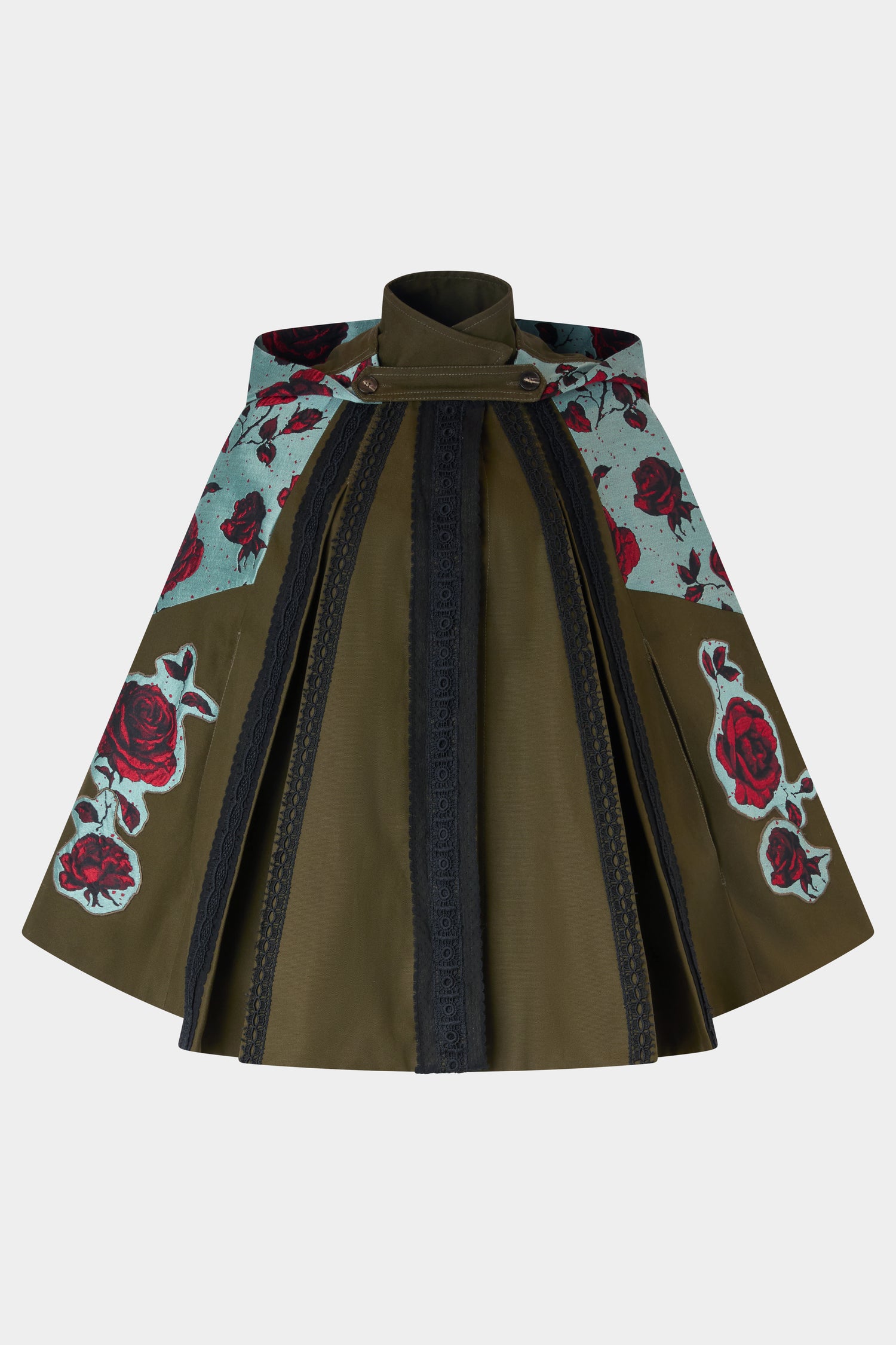 Parka con cappuccio in jacquard rosa