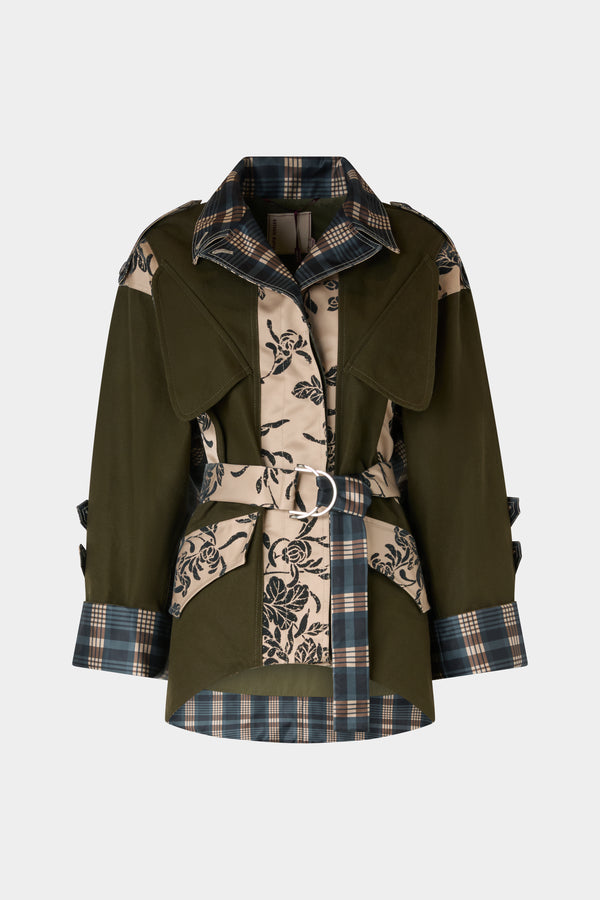 Regular Parka with Double-Face Duchesse Inserts