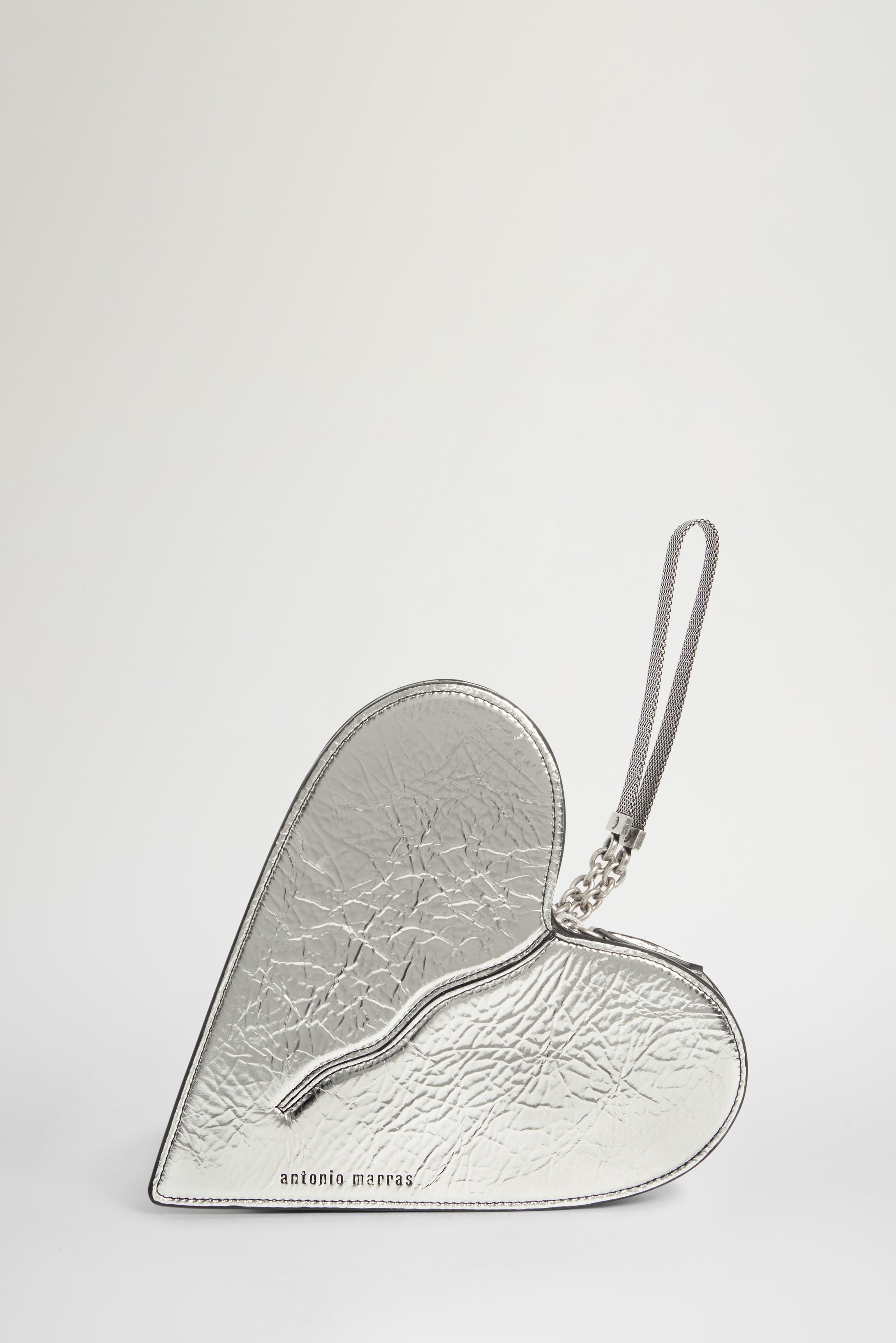 Heart Clutch Silver