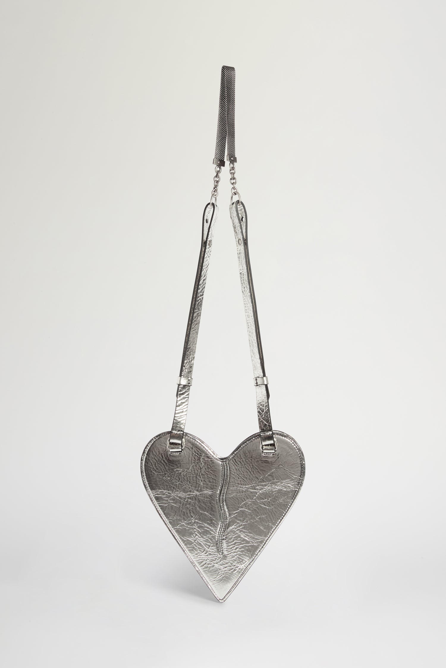 Heart Shoulder Bag Silver