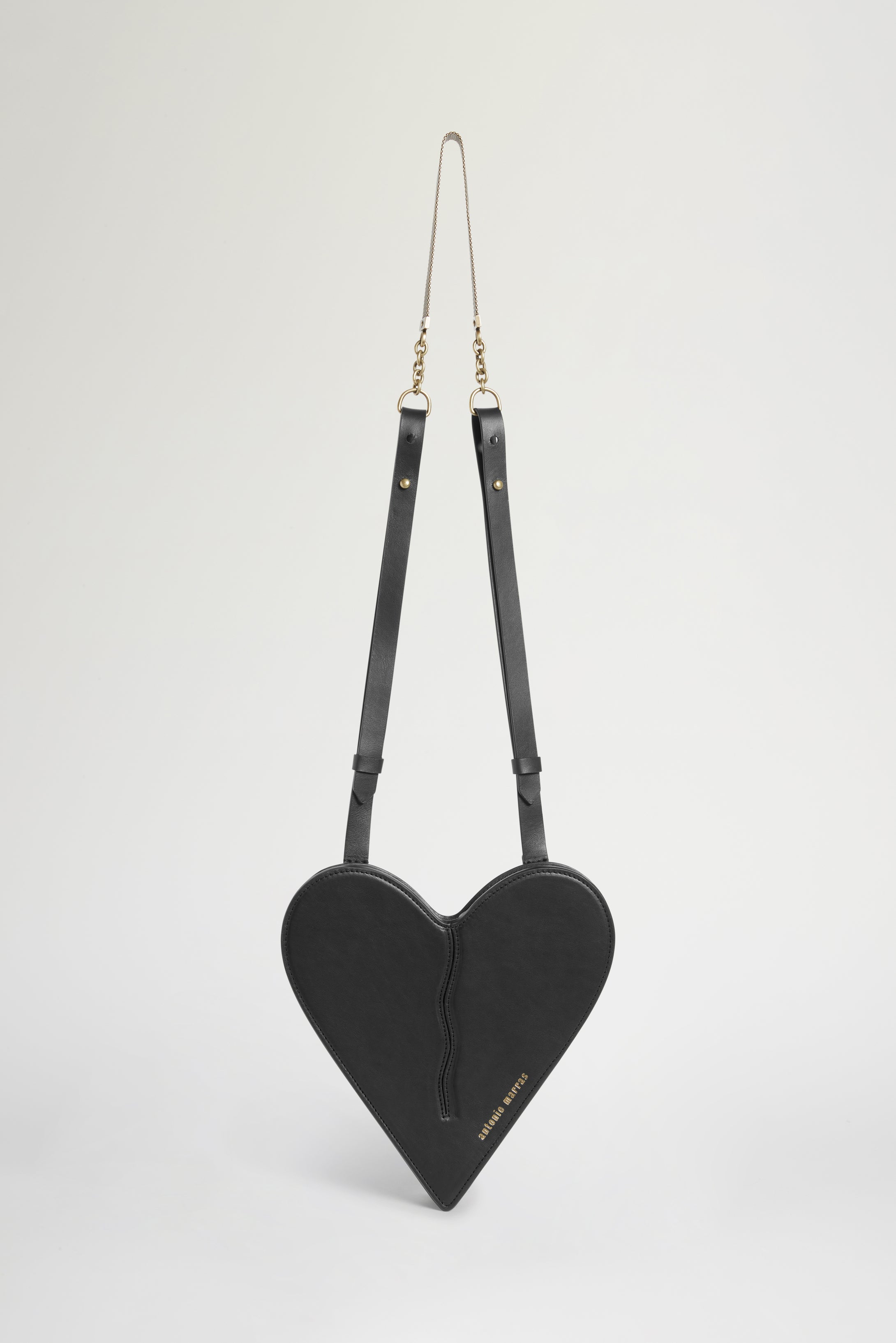 Heart Shoulder Bag Black