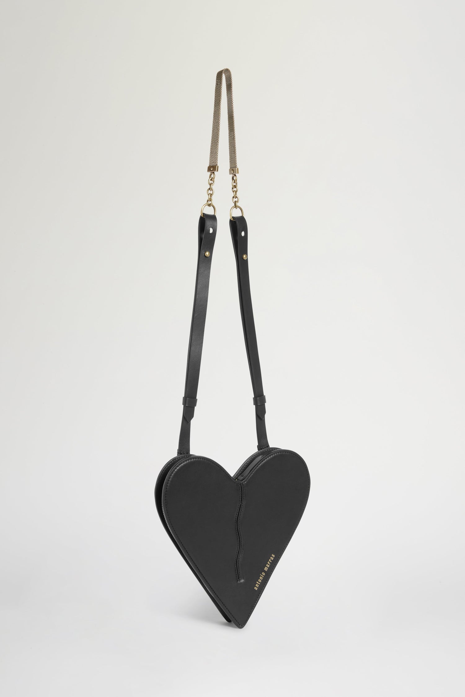 Heart Shoulder Bag Black