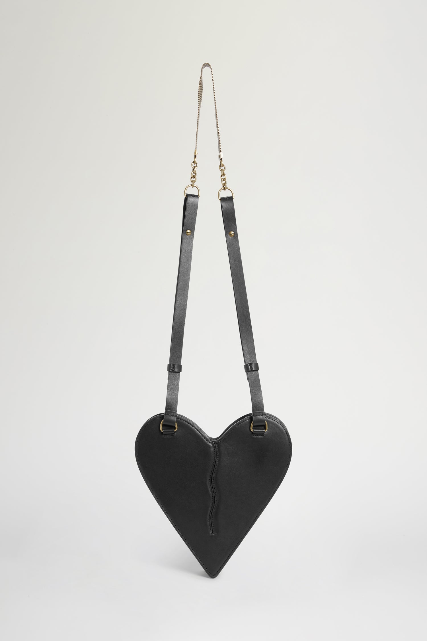 Heart Shoulder Bag Black
