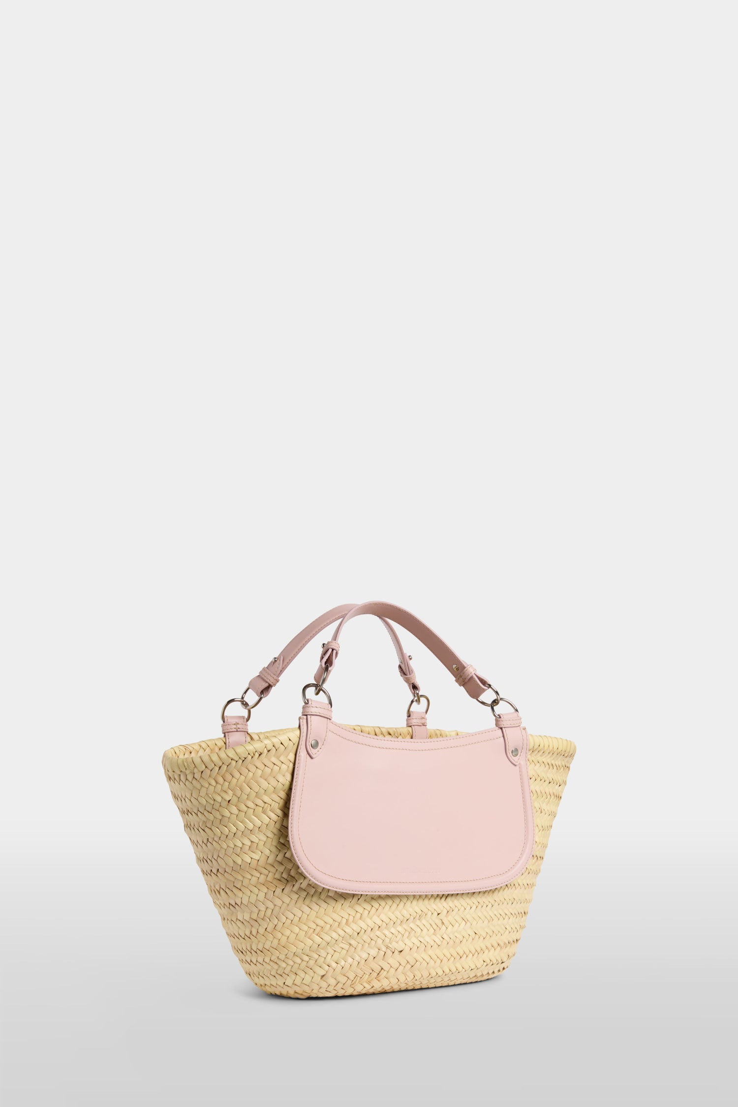 Pink Large Straw Bag