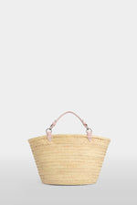 Pink Large Straw Bag