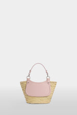 Borsa di Paglia Media Rosa