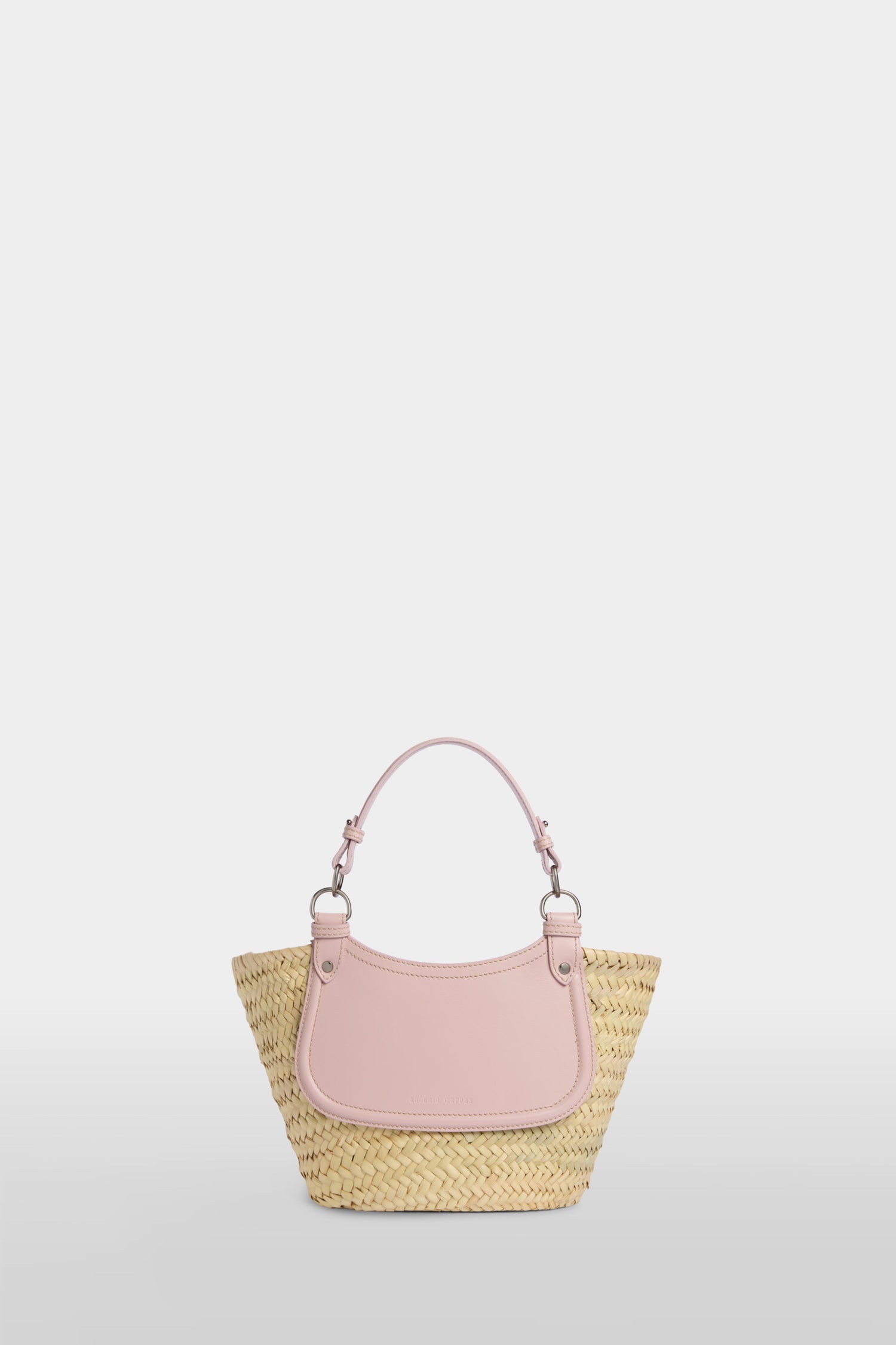 Borsa di Paglia Media Rosa