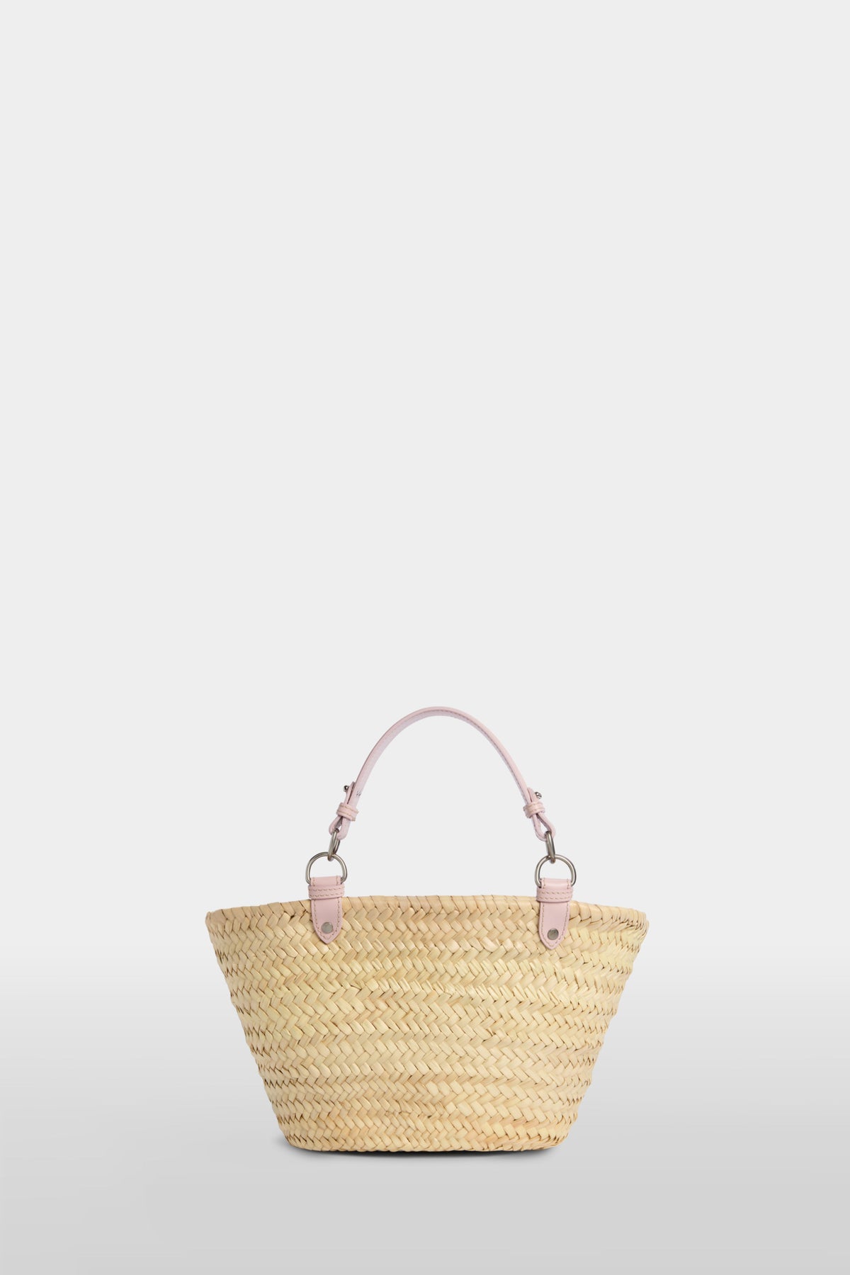 Pink Medium Straw Bag